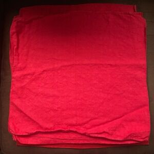 Red Cloth Napkin, Square Table Linen, Cotton Blend, Brazil‎ Made
